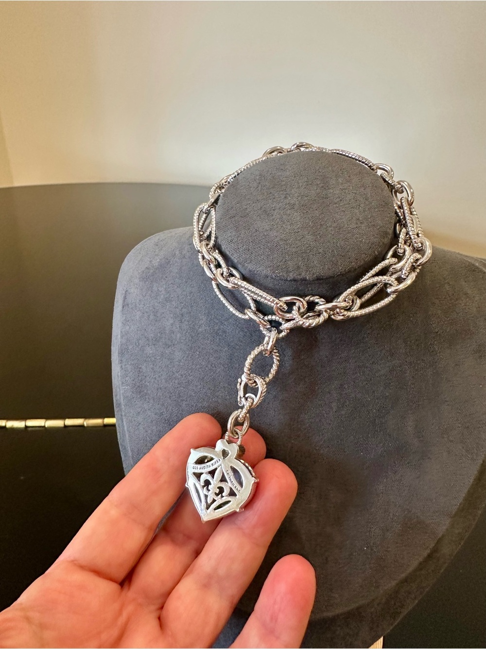 Judith Ripka Luxury Vintage Designer Couture Authentic Formal Silver Necklace - Picture 11 of 17